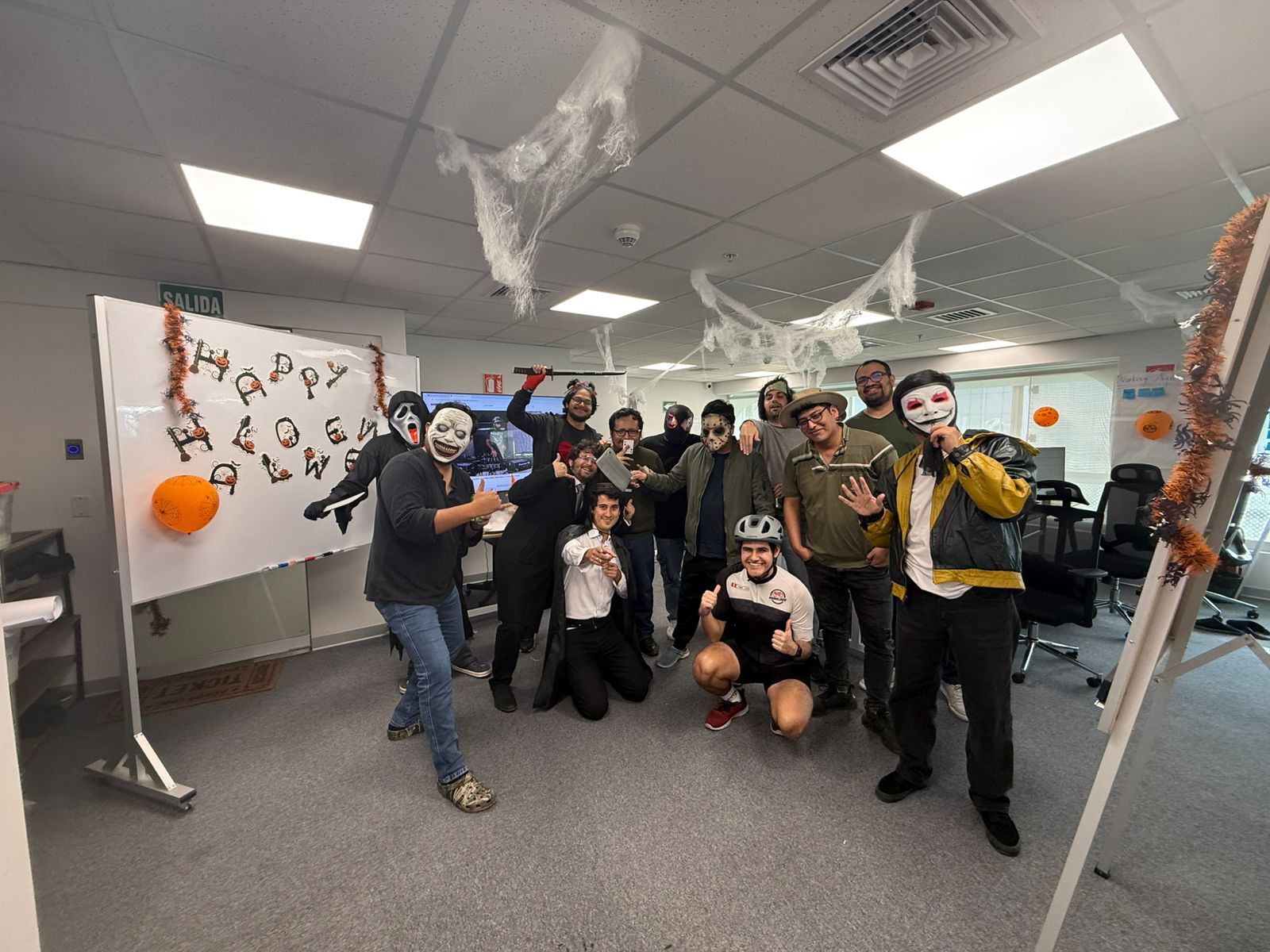 Halloween at the office! Laughter, scares, and teamwork among friends.